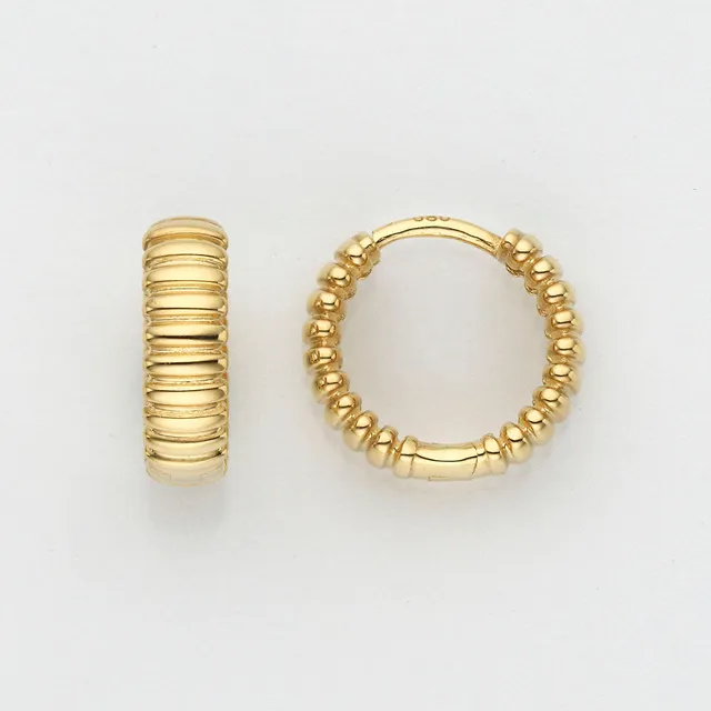 Eugen Rühle Ohrschmuck Scharnier-Creolen 4x14mm 585 Gold