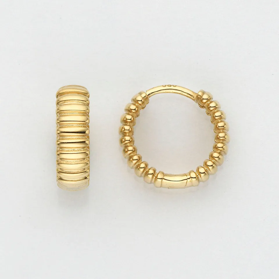 Eugen Rühle Ohrschmuck Scharnier-Creolen 4x14mm 585 Gold
