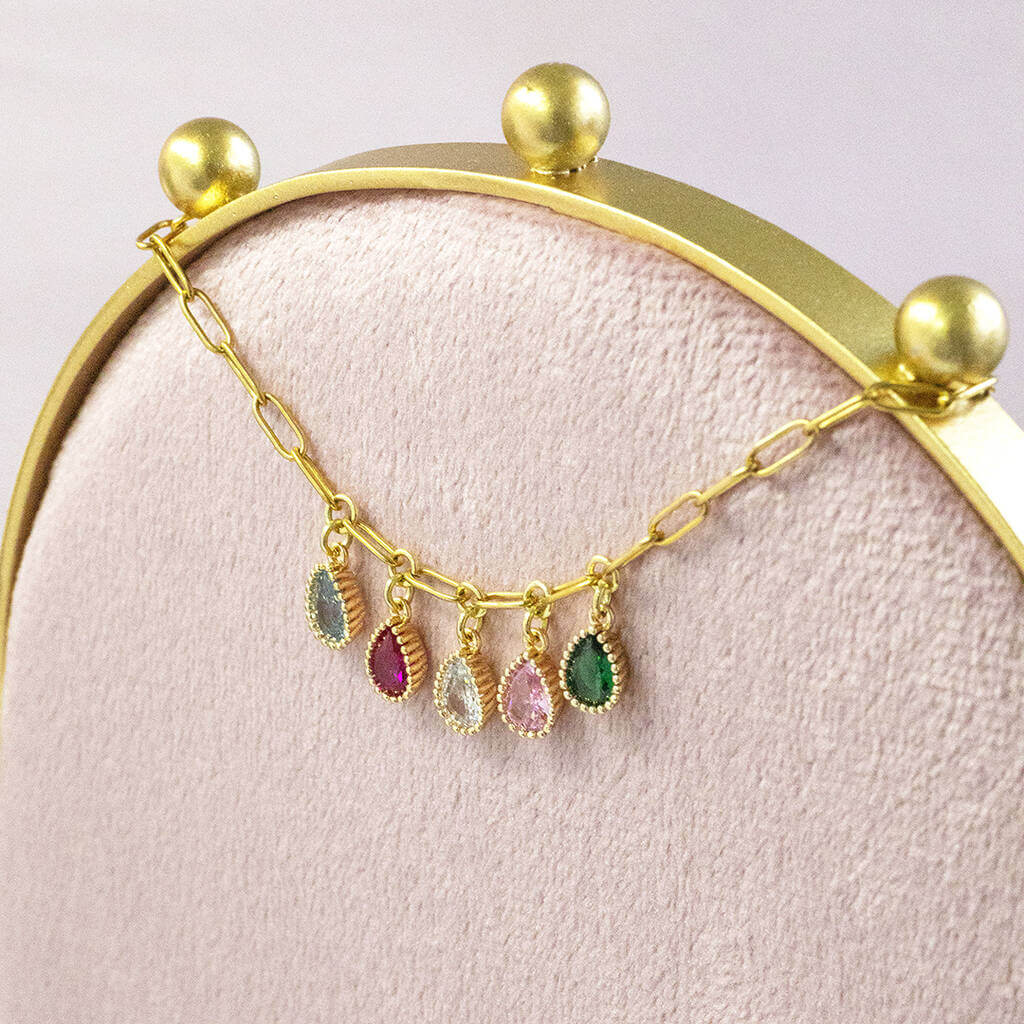 Joy by Corrine Smith Family Birthstone Armband Gold Tropfen