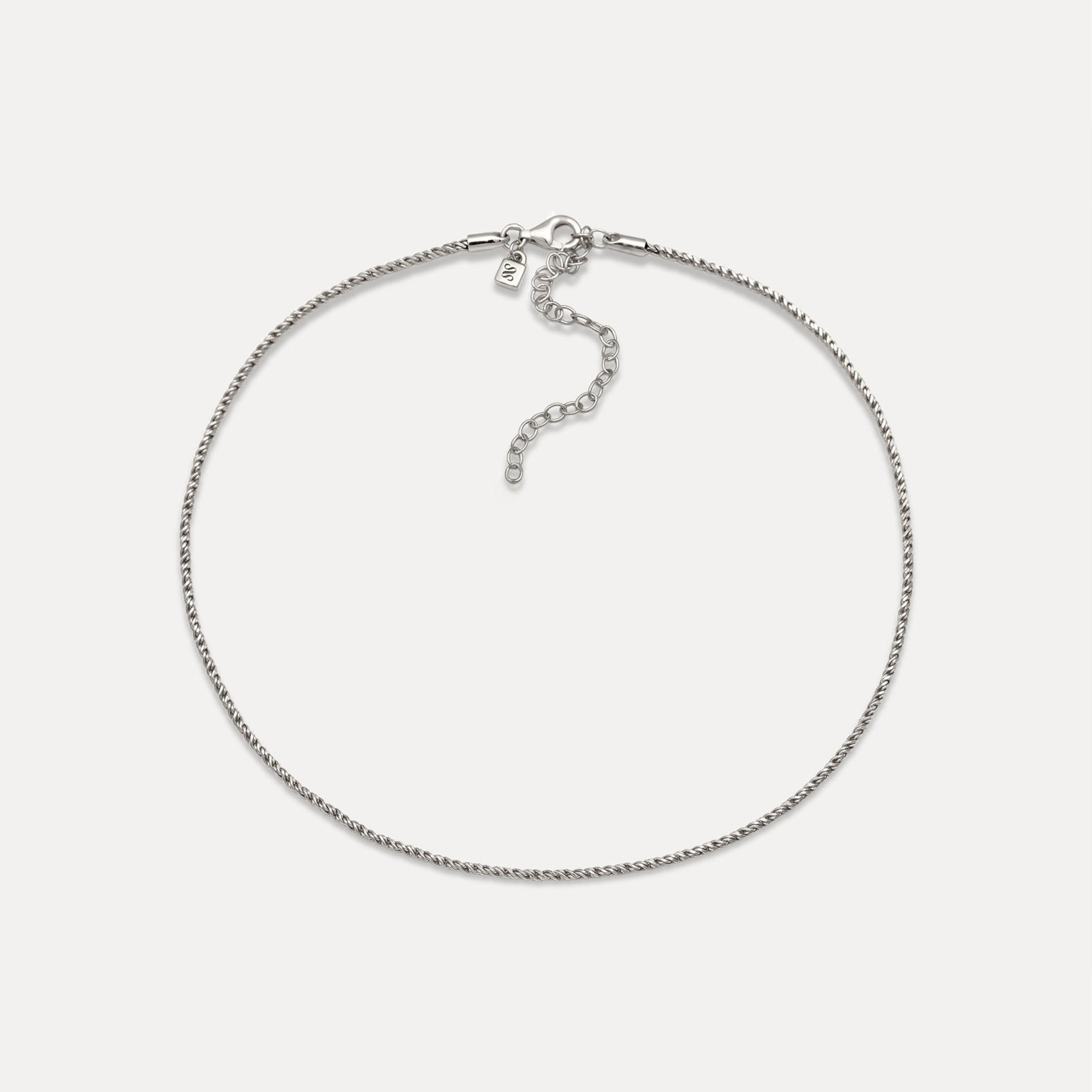 Stilnest Spiral Chain Choker Halskette 24k Gold Vermeil verstellbar