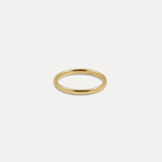 Stilnest Fair Bands Simple Round Ring 585 Gold Gr. 54