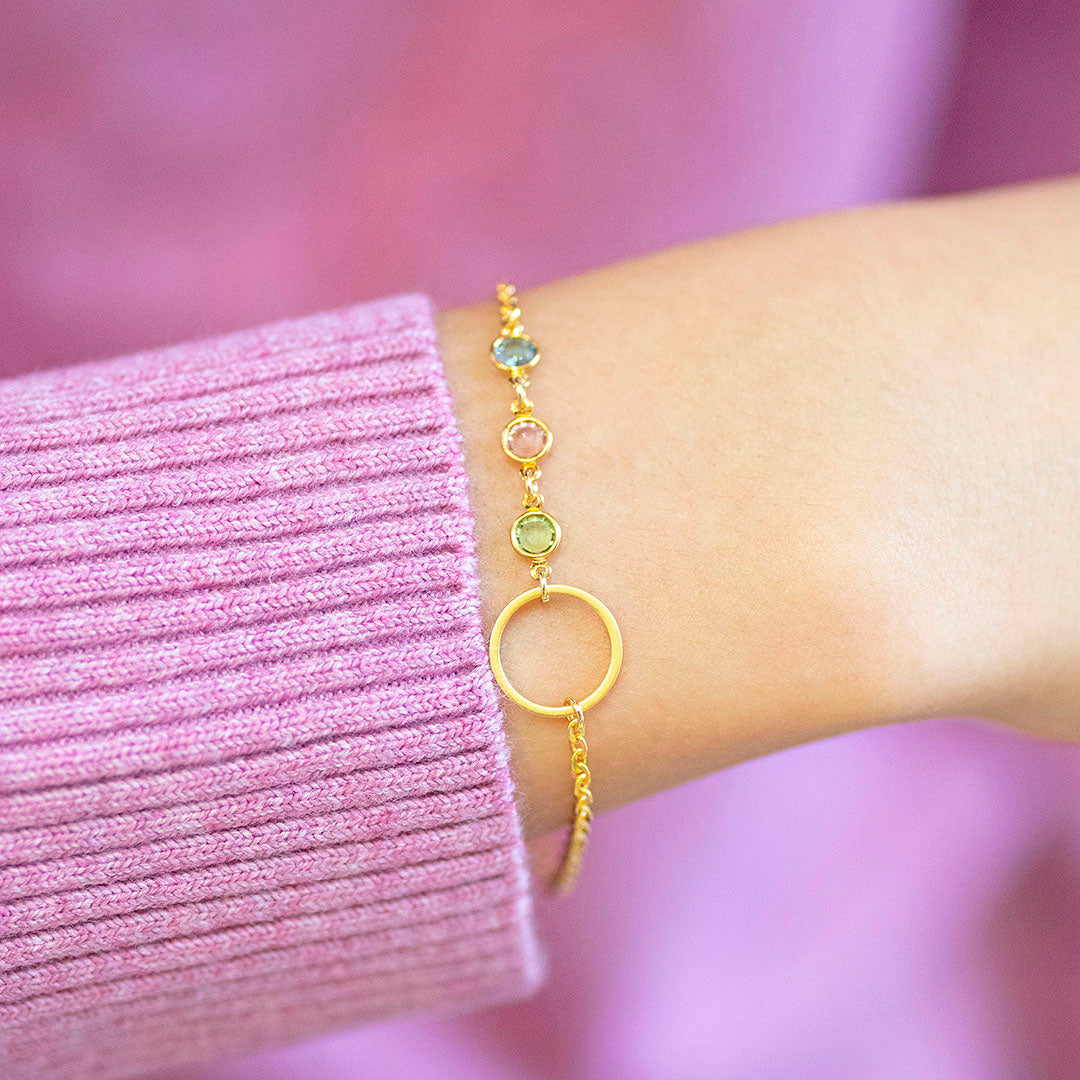JOY by Corrine Smith Mother Three Children Armband Gold Kreis