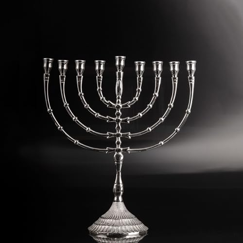 NKlaus CANDLE HOLDER Menorah 9er Silber 32 cm