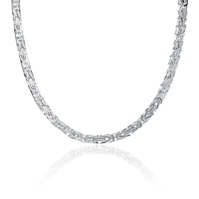 JEWLIX Königskette 4,5mm Silber Halskette Herren 50cm 925er