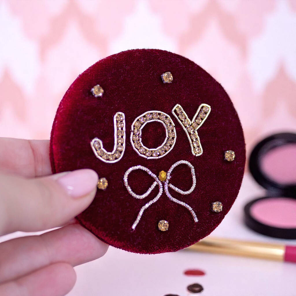 Joy by Corrine Smith Bow Ohrstecker Gold mit Spiegel Geschenkset