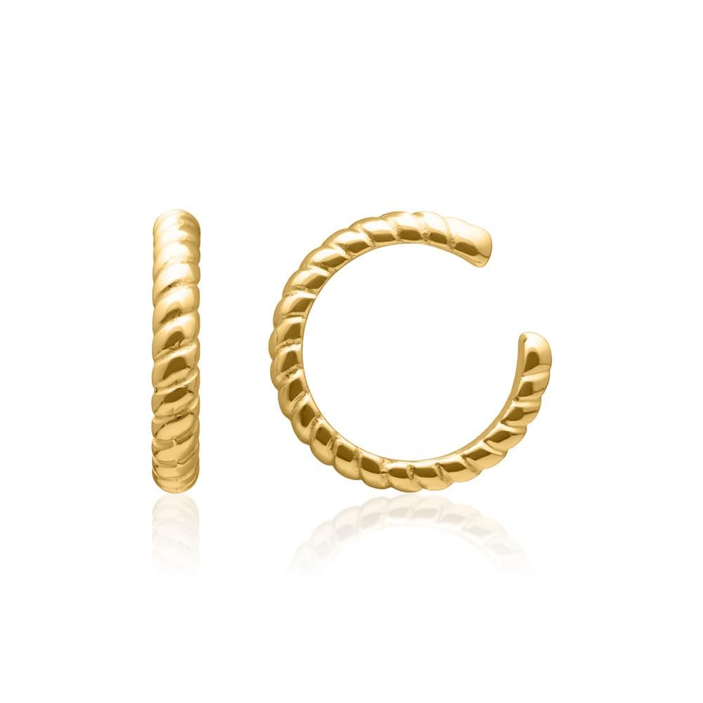JEWLIX Ear Cuffs 925 Silber Gold Tau-Design Paar
