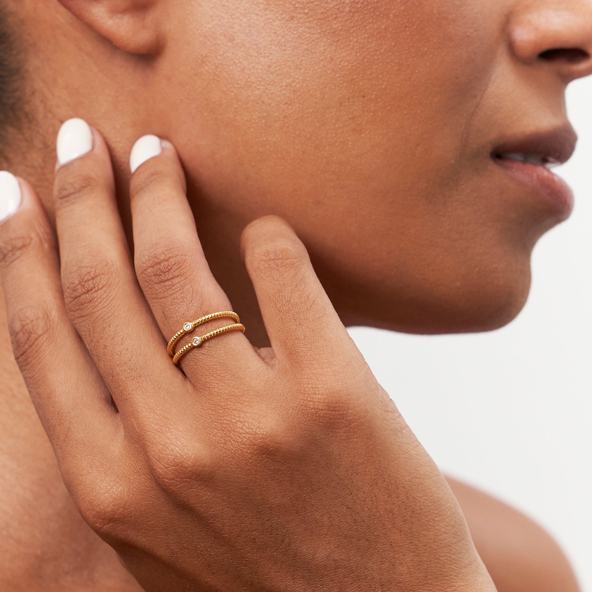Stilnest Snake Tail Solitär Ring Rosa Turmalin 585 Gold