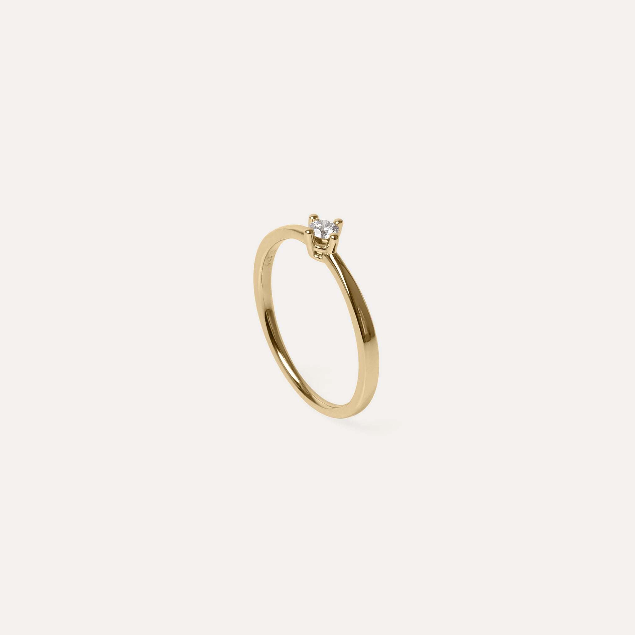 Stilnest Diamant Solitär Engagement Ring 585 Gold Gr. 52