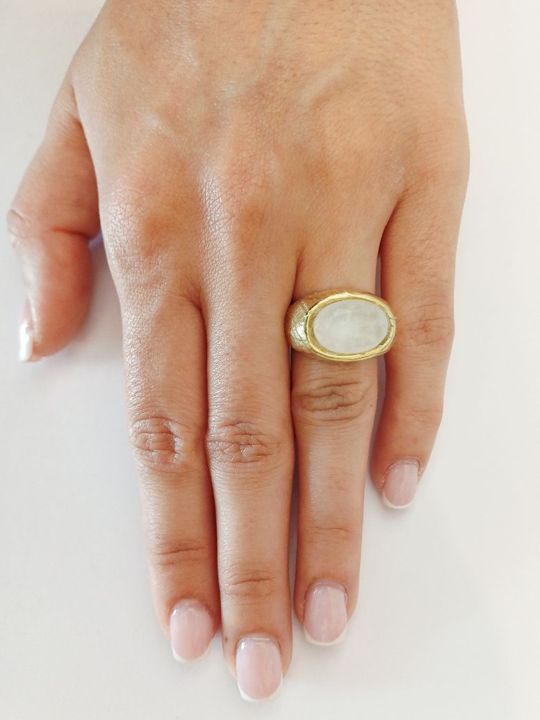Alevá Bijoux Anelli Montecarlo Ring Bronze Quarz verstellbar