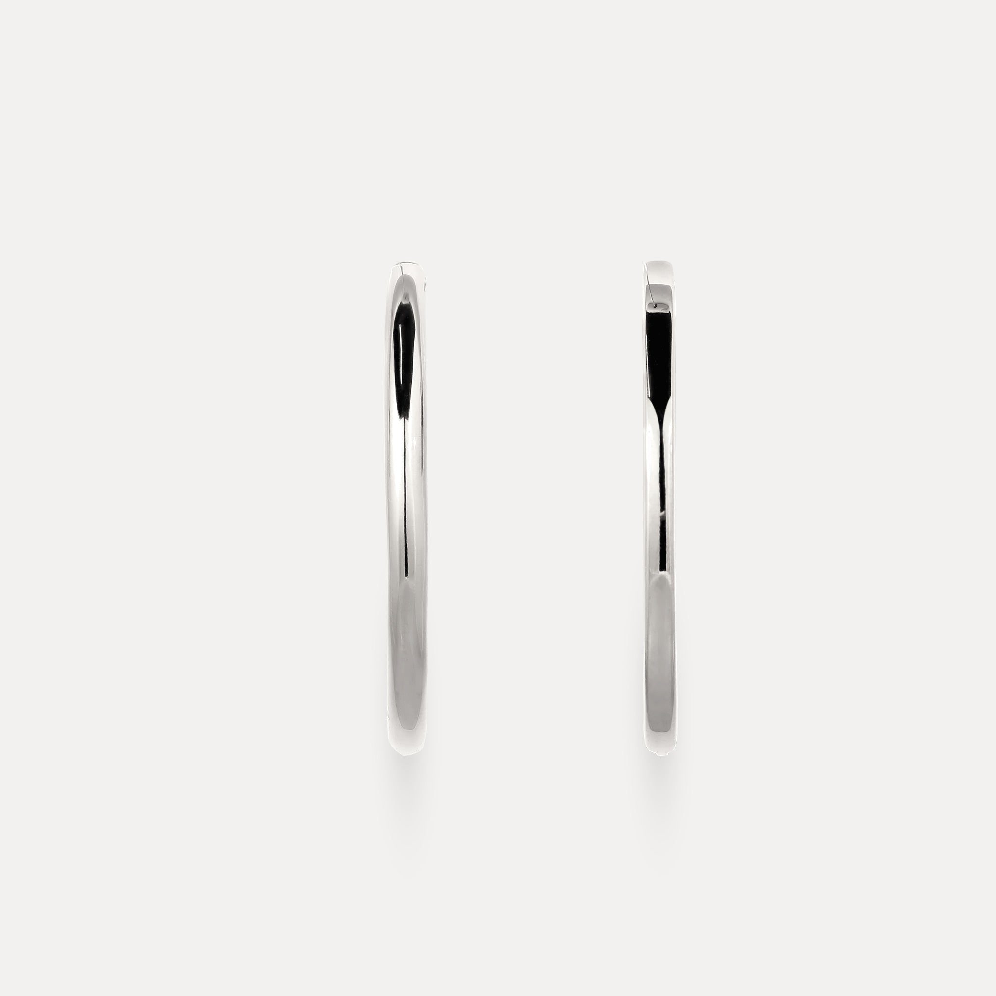 Stilnest Double-Sided Creolen Vermeil Silber Wende-Design