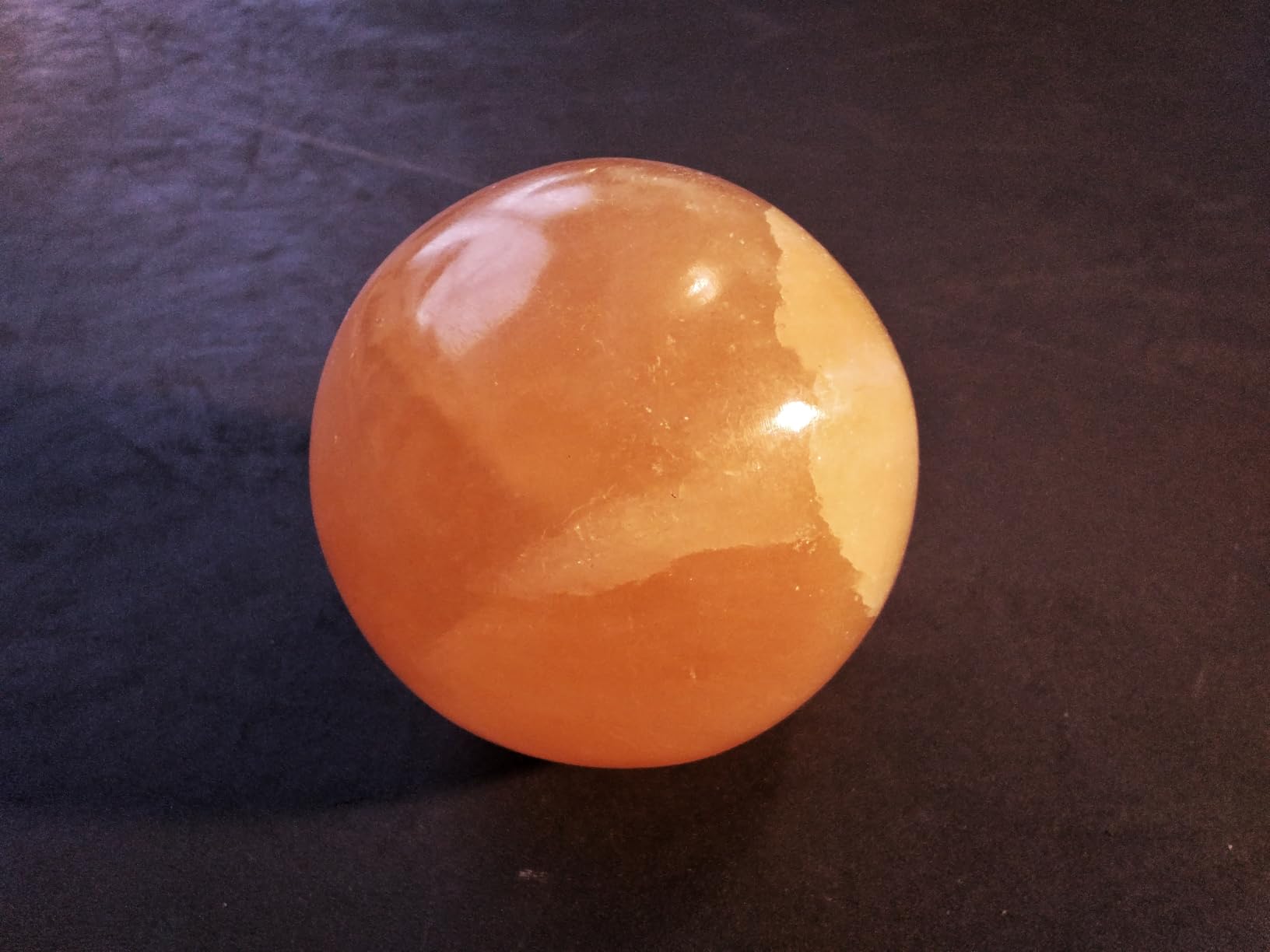 NKlaus Healing Crystals Selenit-Kugel 8cm Orange 580g