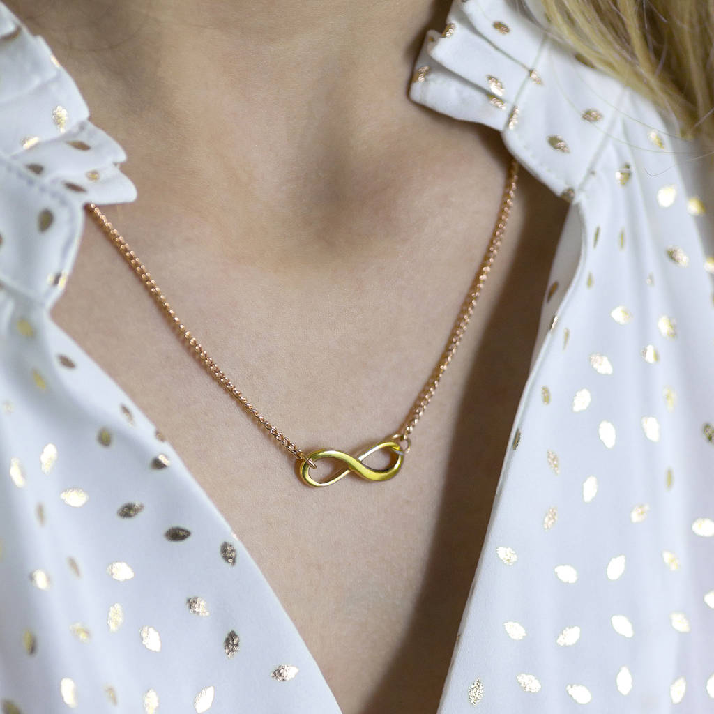 Joy by Corrine Smith Infinity Halskette Geburtsstein Silber Gold