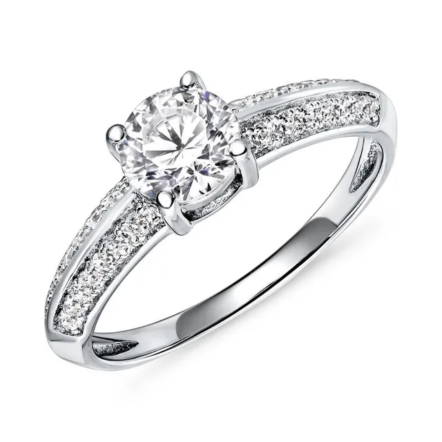 JEWLIX Damenring 925 Silber Größe 56 Zirkonia