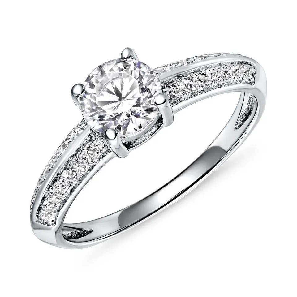 JEWLIX Damenring 925 Silber Größe 56 Zirkonia