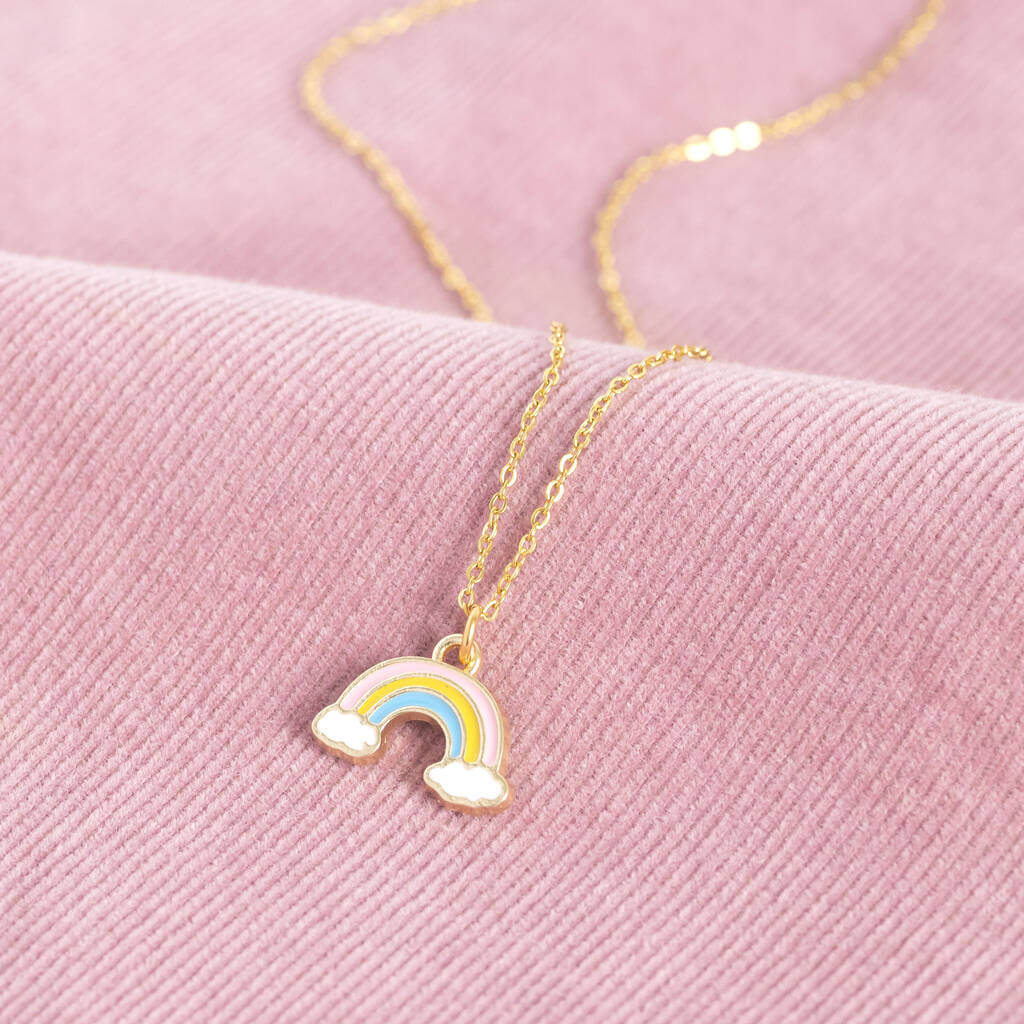 Joy by Corrine Smith Pastel Rainbow Halskette Gold