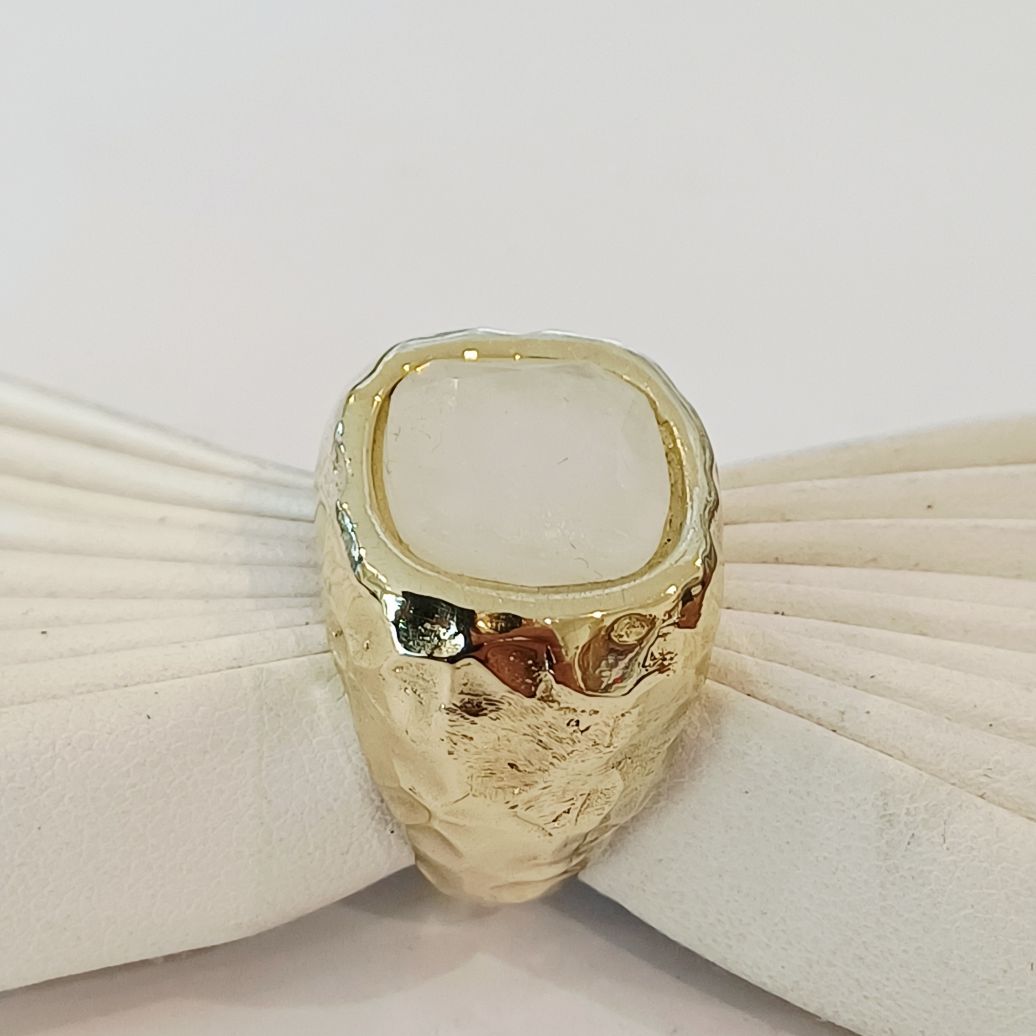 Alevá Bijoux Medea Ring Bronze Gold Quarz verstellbar
