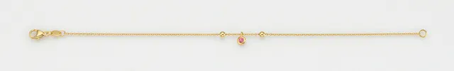 Eugen Rühle Armbänder Armband Rosaturmalin 2,5 mm 585 Gelbgold