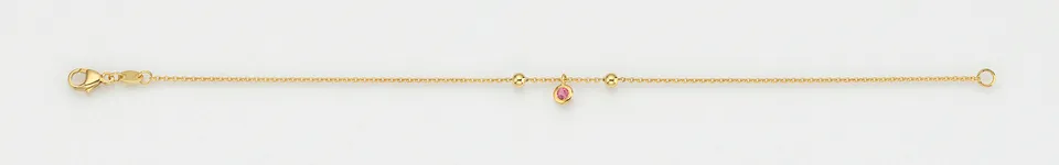 Eugen Rühle Armbänder Armband Rosaturmalin 2,5 mm 585 Gelbgold