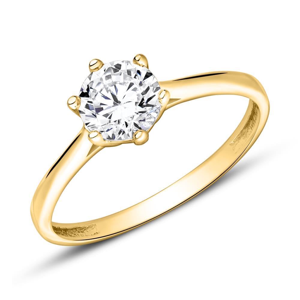 JEWLIX Verlobungsring Weißgold 375 52mm Zirkonia