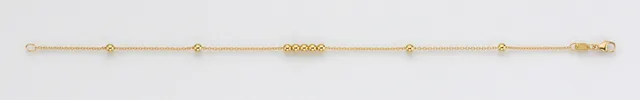 Eugen Rühle Armbänder Anker Armband Gold 585 9 Kugeln