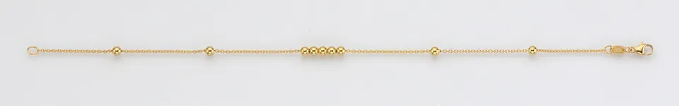 Eugen Rühle Armbänder Anker Armband Gold 585 9 Kugeln
