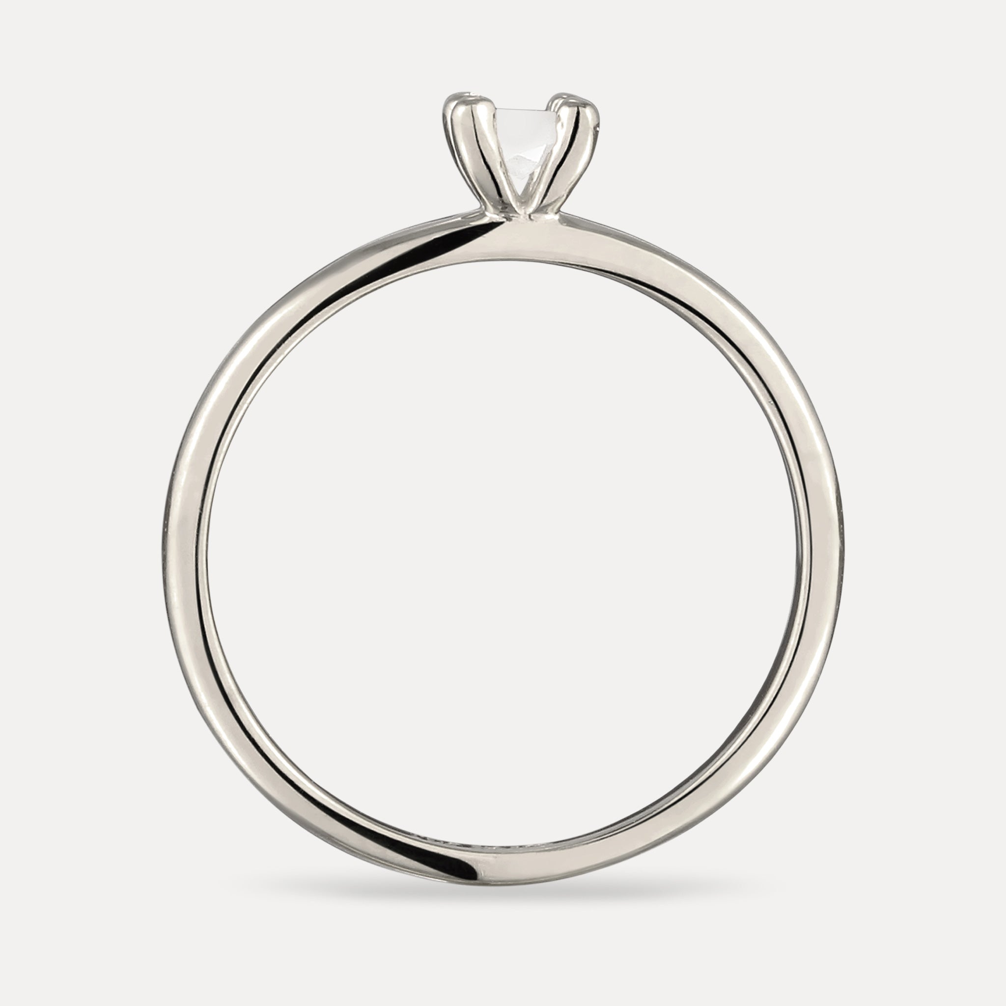 Stilnest Rings Mondstein Solitär Ring Rund 24k Gold