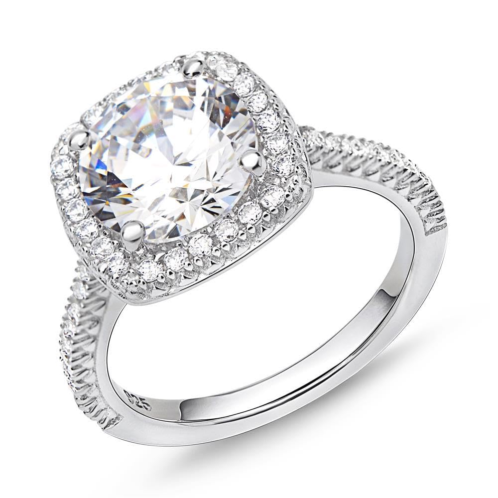 JEWLIX VR0124 Verlobungsring Silber 50mm Zirkonia
