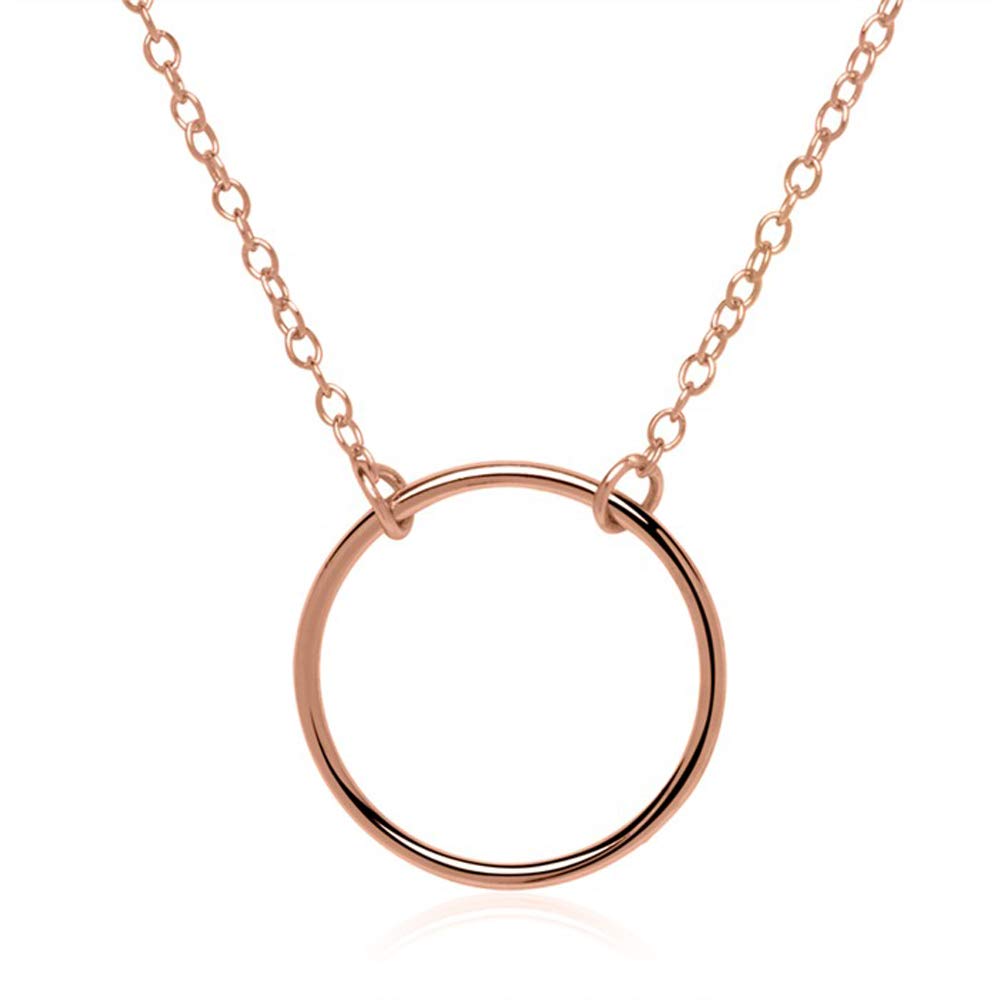 JEWLIX Kreis Kette 925er Silber Rosé