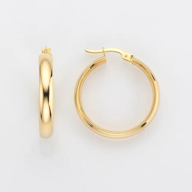 Eugen Rühle Creolen mit Bügel 23 mm 585 Gelbgold