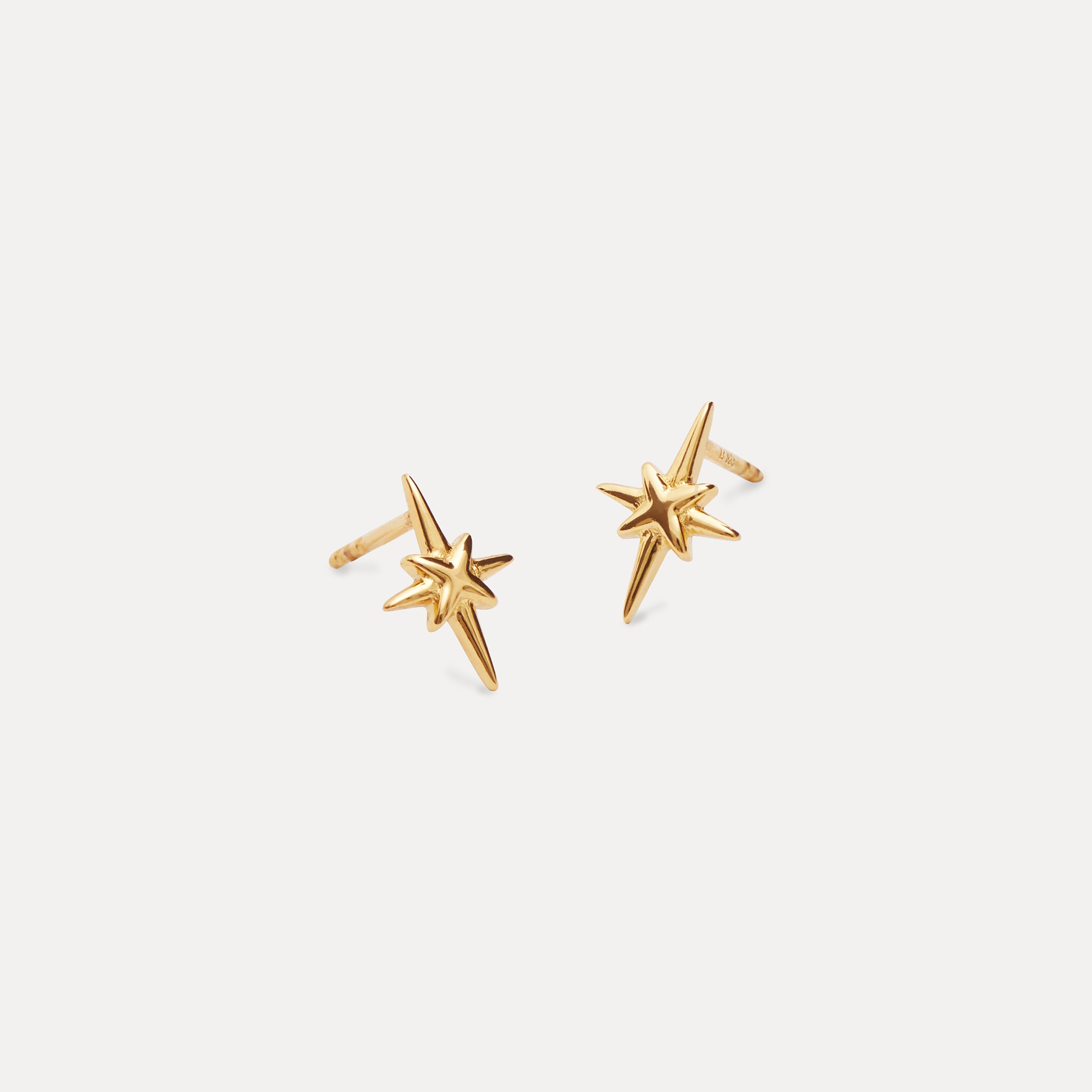 Stilnest Star Light Ohrstecker 24k Gold Vermeil Silber