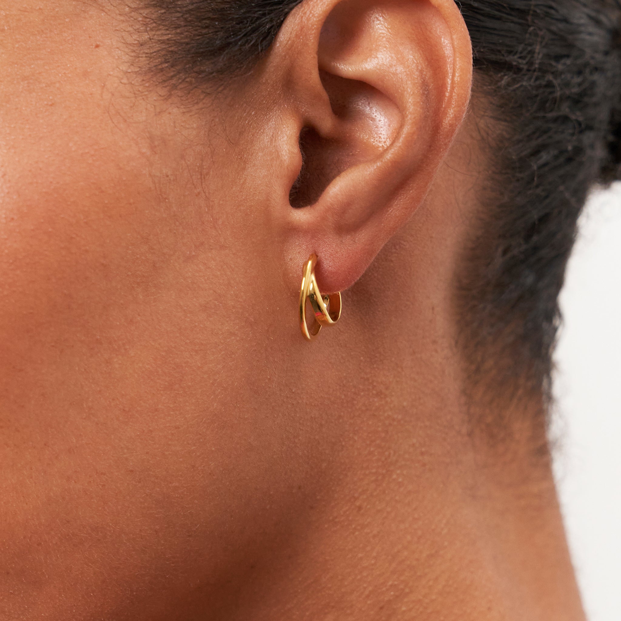 Stilnest Wrap Creolen Gold Vermeil 925 Silber