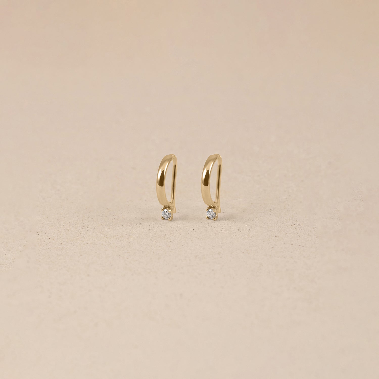 Stilnest Diamant Arch Dangle Ohrringe 585 Gold 14k Massivgold