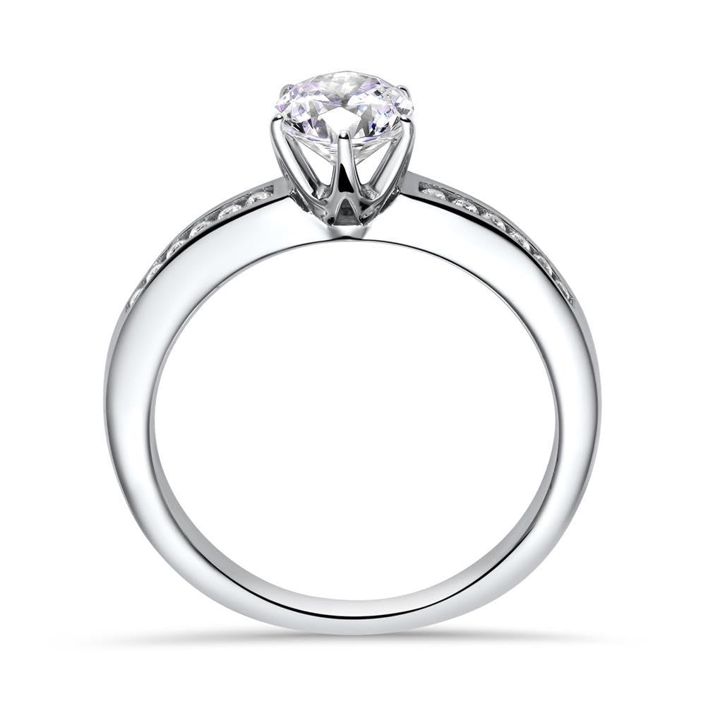 JEWLIX Verlobungsring 925 Silber Ring 50mm Zirkonia