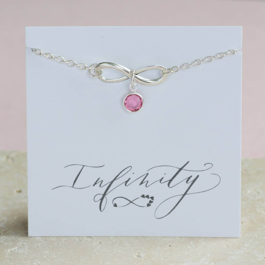 Joy by Corrine Smith Infinity Birthstone Armband Gold Silber