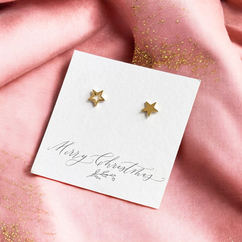 Joy by Corrine Smith Star Ohrstecker Gold Stern asymmetrisch