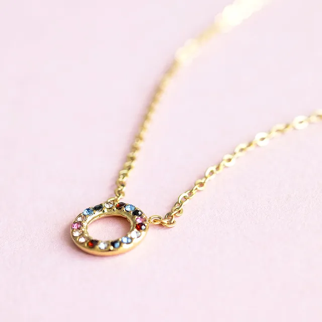 Joy by Corrine Smith Eternity Circle Halskette Gold Edelstein