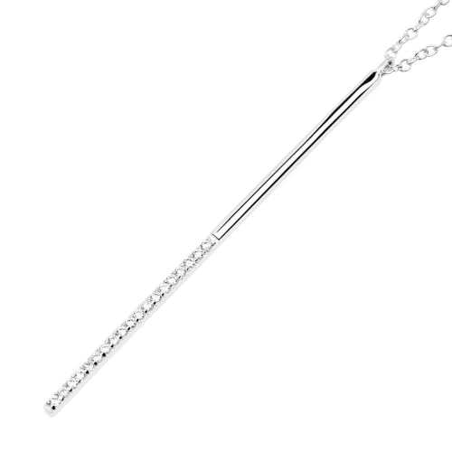 JEWLIX Ketten mit Anhänger SN0360 Halskette Silber mit Zirkonia
