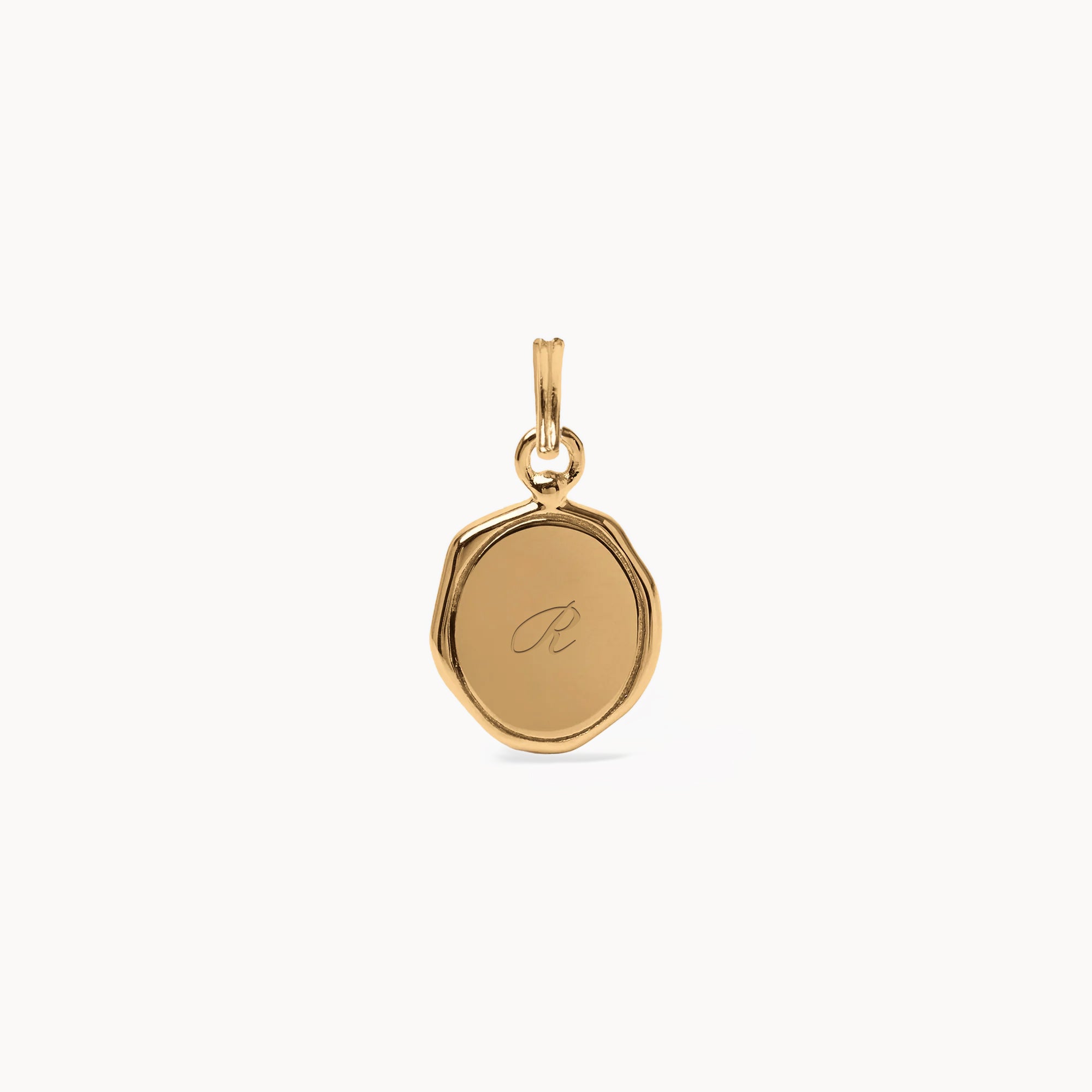 Stilnest Pendants Engravable Seal Anhänger Gold Vermeil gravierbar