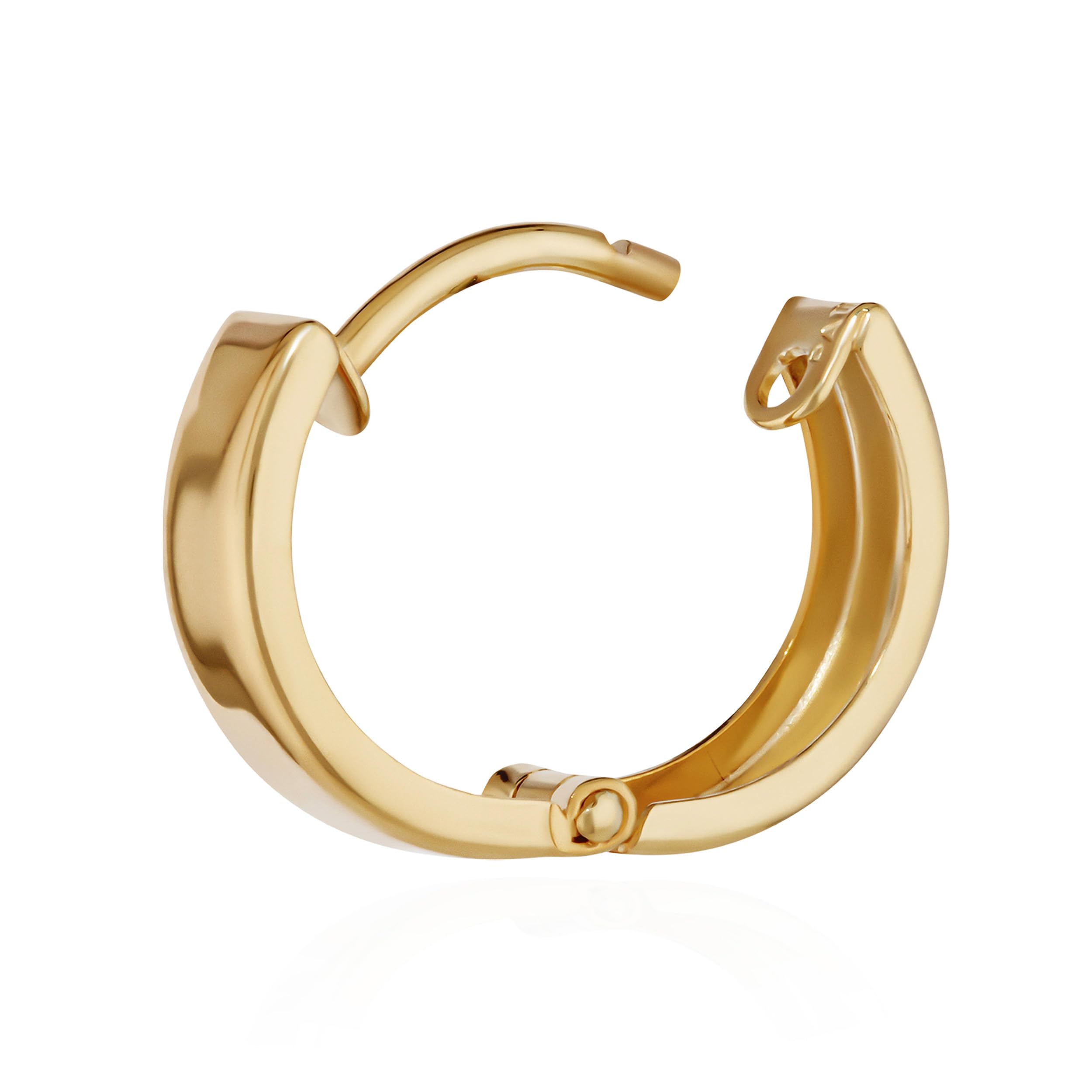 NKlaus JEWELLERY Klappcreole 585 Gold 12,4mm Einzel