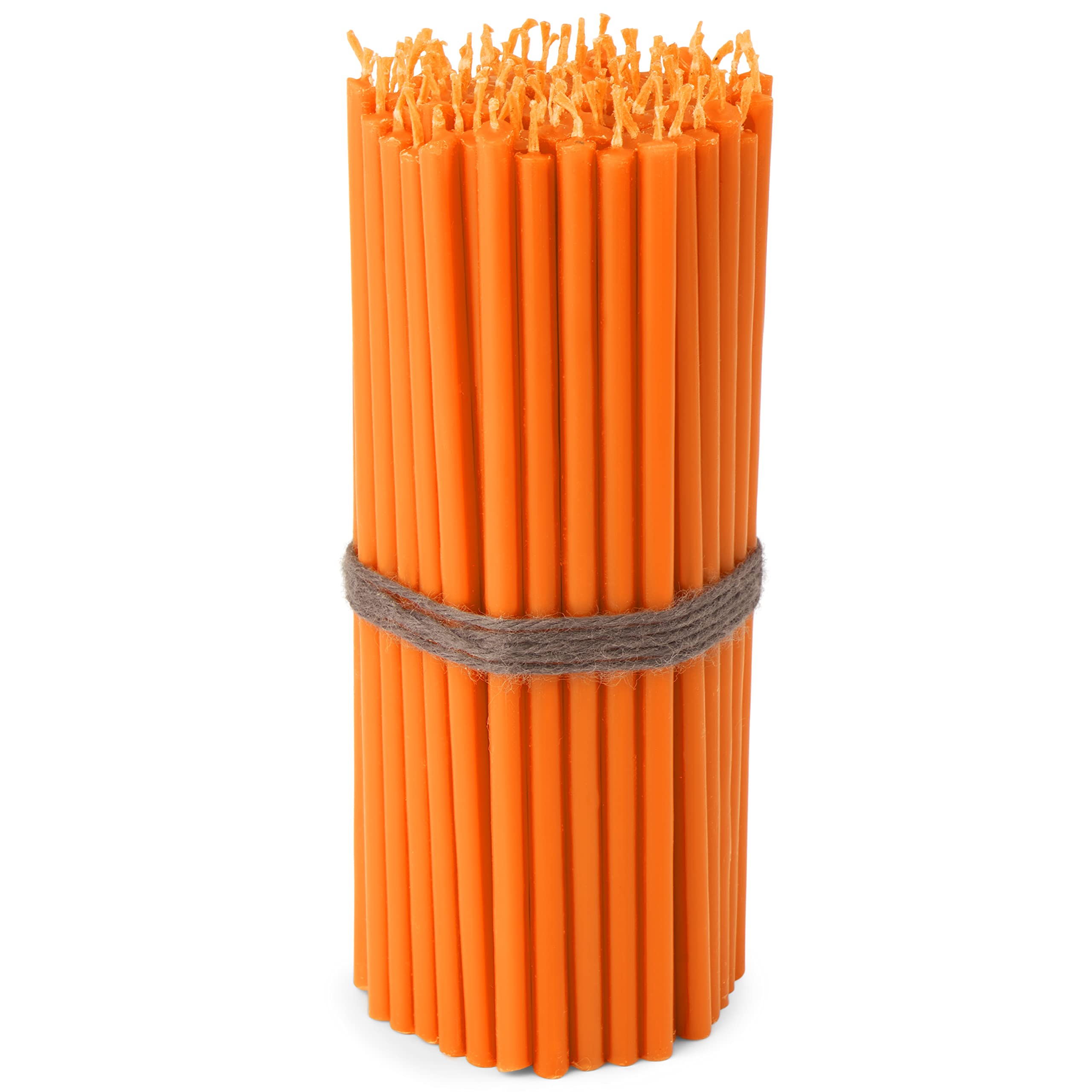 NKlaus CANDLES Stabkerzen orange 50 Stück 16cm Paraffin