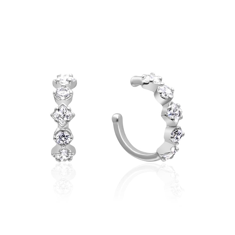 JEWLIX Ohrklemmen Ear Cuff Rosé Silber Zirkonia Paar