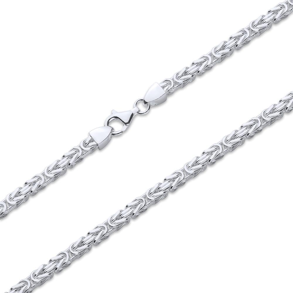 JEWLIX Königskette 925er Silber 4,2mm Vierkant 45cm Herren