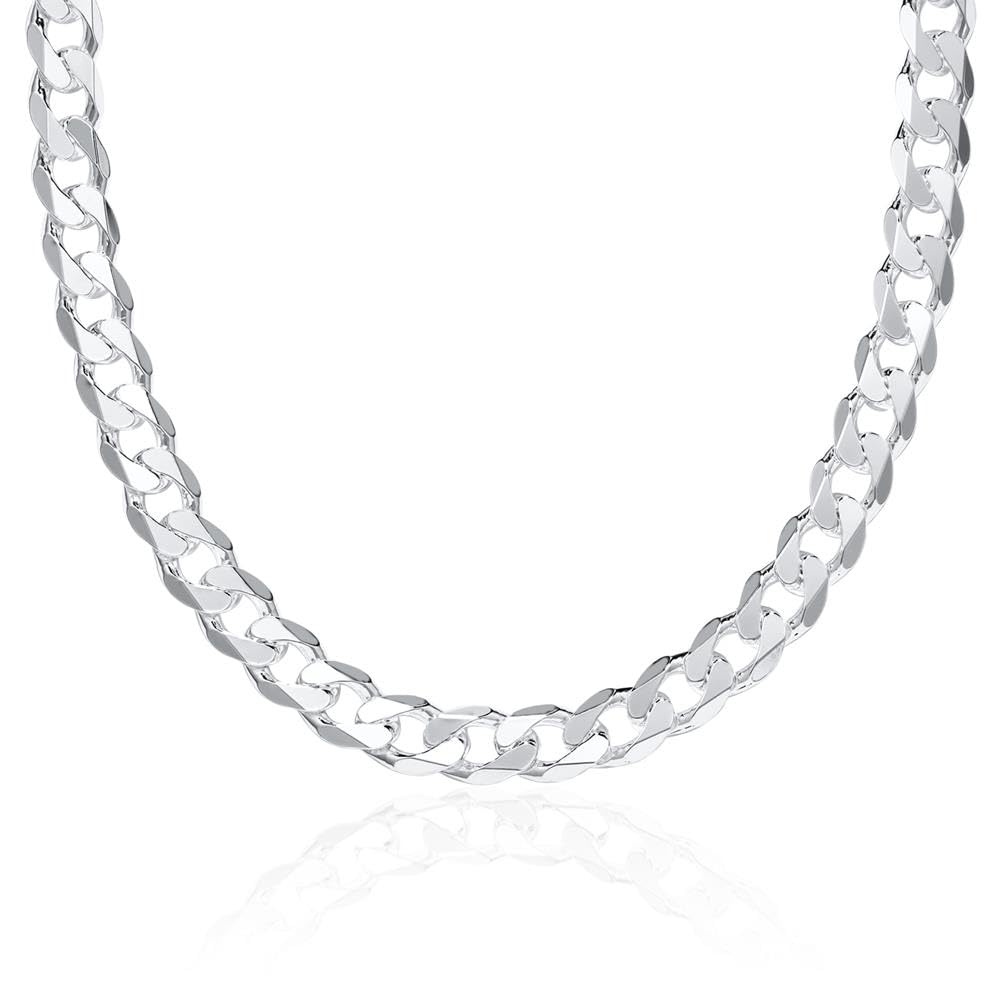 JEWLIX Panzerketten Halskette 925 Silber 8mm 75cm Herren