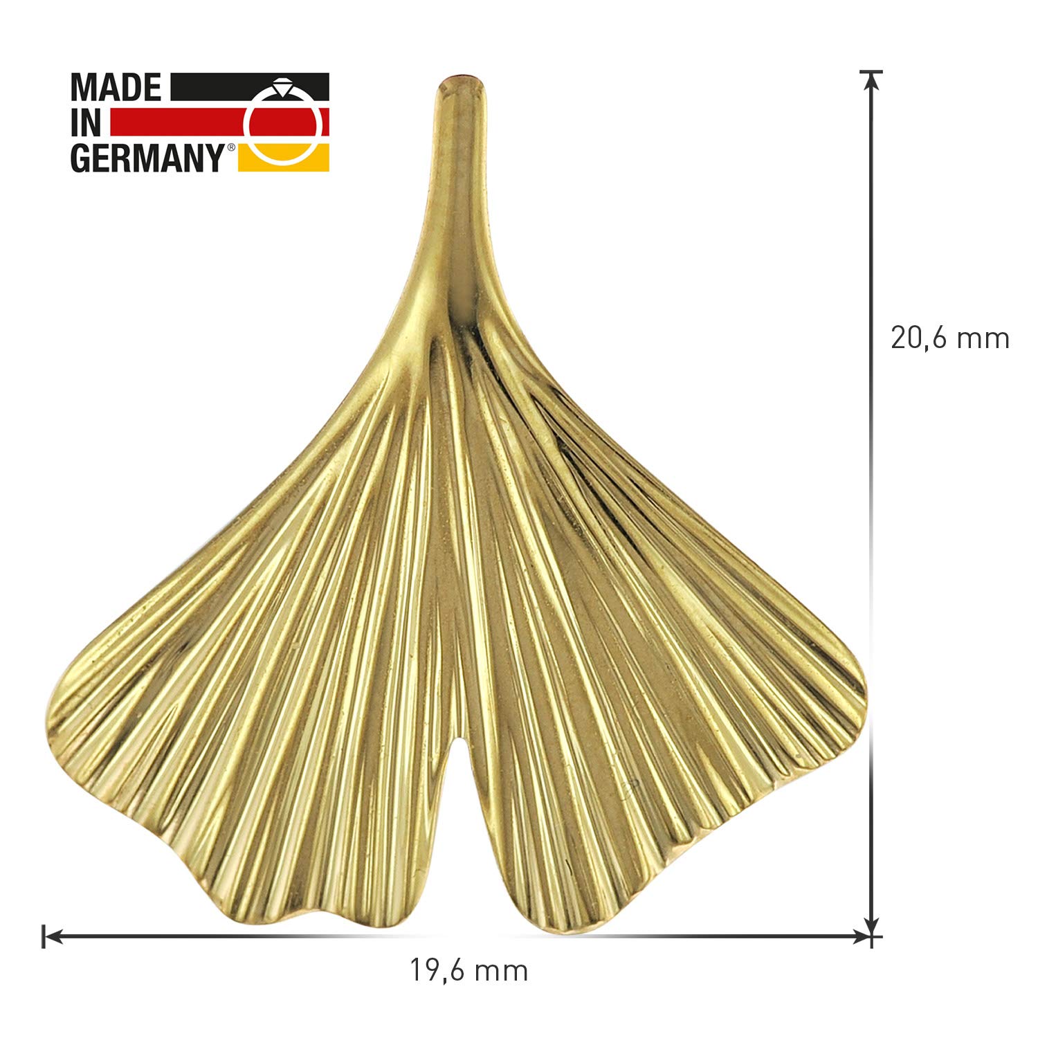 trendor 75720 Ginkgo Halskette Gold auf Silber 45 cm