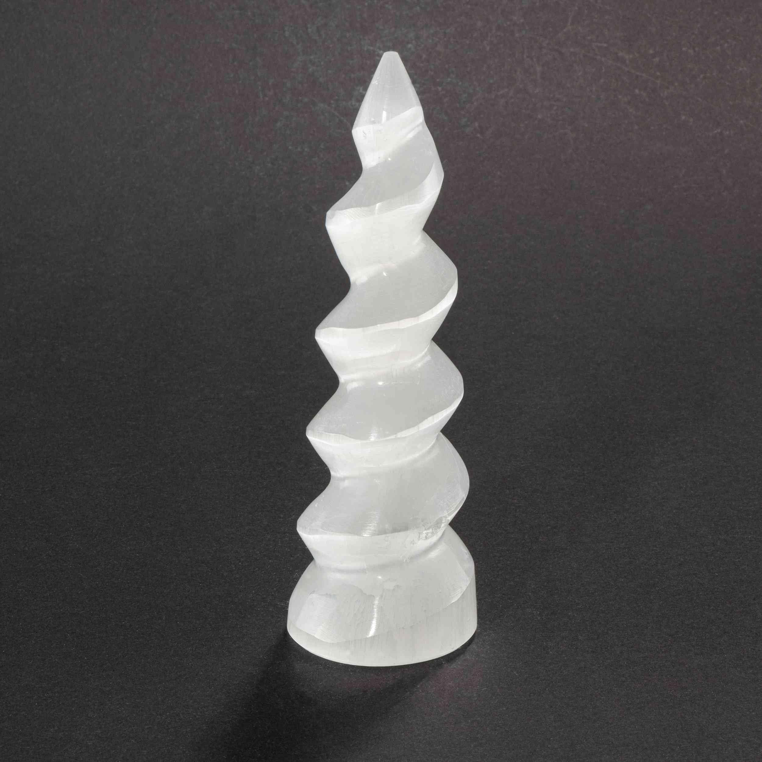 NKlaus Healing Crystals Selenit Spiral-Turm 14cm Deko