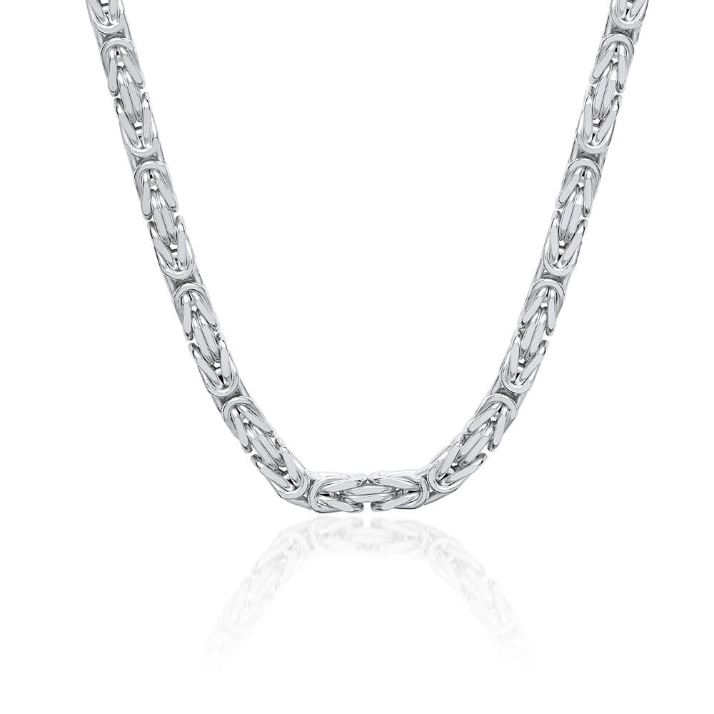 JEWLIX Königskette 925er Silber 5,7mm Vierkant 60cm Herren