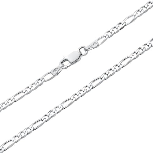 JEWLIX Figaroketten FK0035 Halskette 925 Silber 60 cm 3,5 mm
