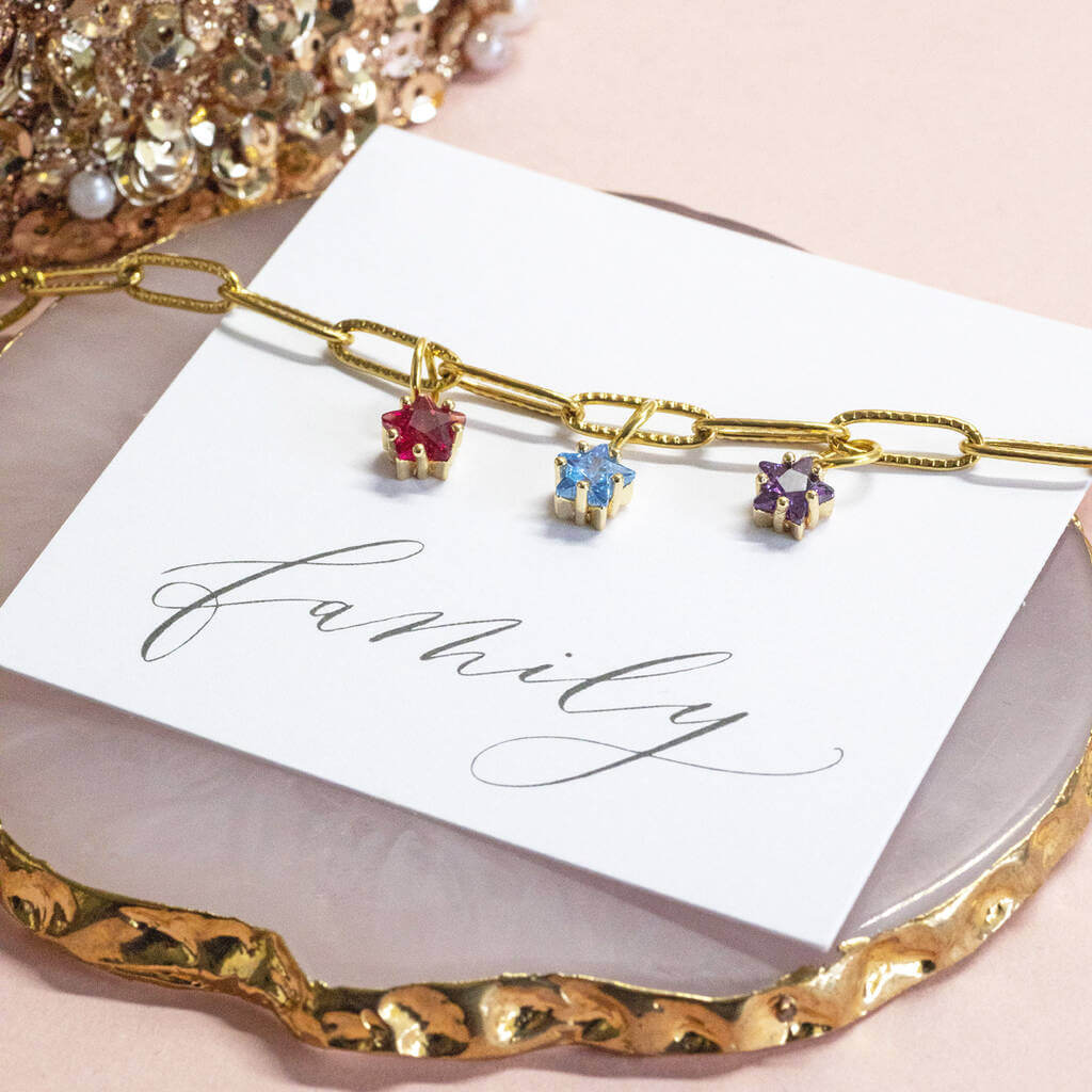Joy by Corrine Smith Family Stars Armband Gold Geburtsstein