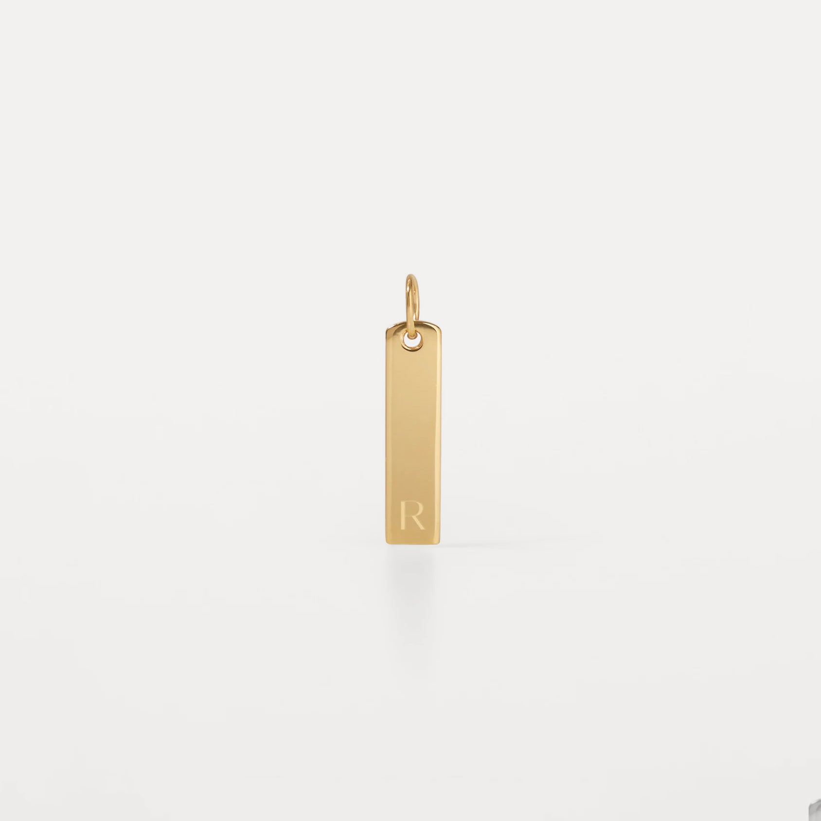 Stilnest Engravable Bar Anhänger 585 Gold gravierbar