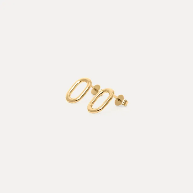 Stilnest O Bold Ohrstecker 585 Gold oval Enhancer